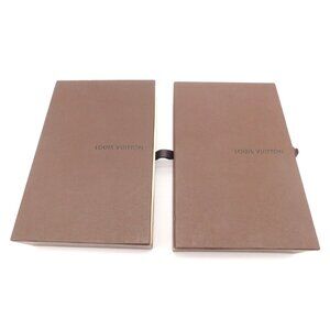 Set of 2 Louis Vuitton Dark Brown Accessory Drawer Style Pull Open Boxes